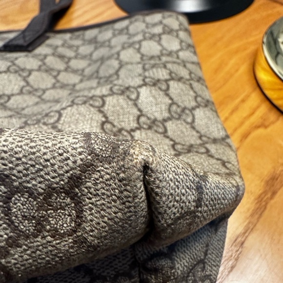 324. Gucci Black & Gray Coated Canvas Tote - Picture 6 of 15